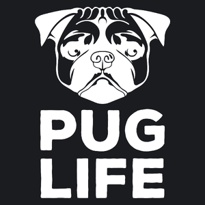 Pug Life - Damska Koszulka Czarna
