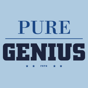 Pure Genius - Męska Koszulka Błękitna