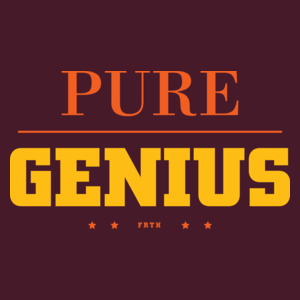 Pure Genius - Męska Koszulka Burgundowa