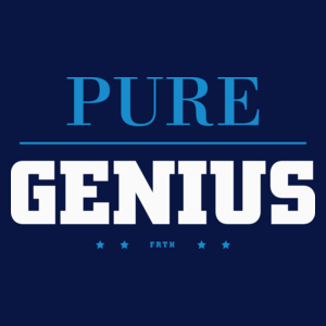 Pure Genius - Męska Koszulka Ciemnogranatowa