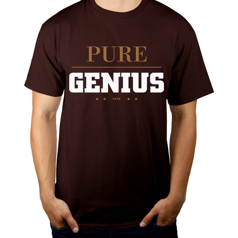 Pure Genius - Męska Koszulka Czekoladowa
