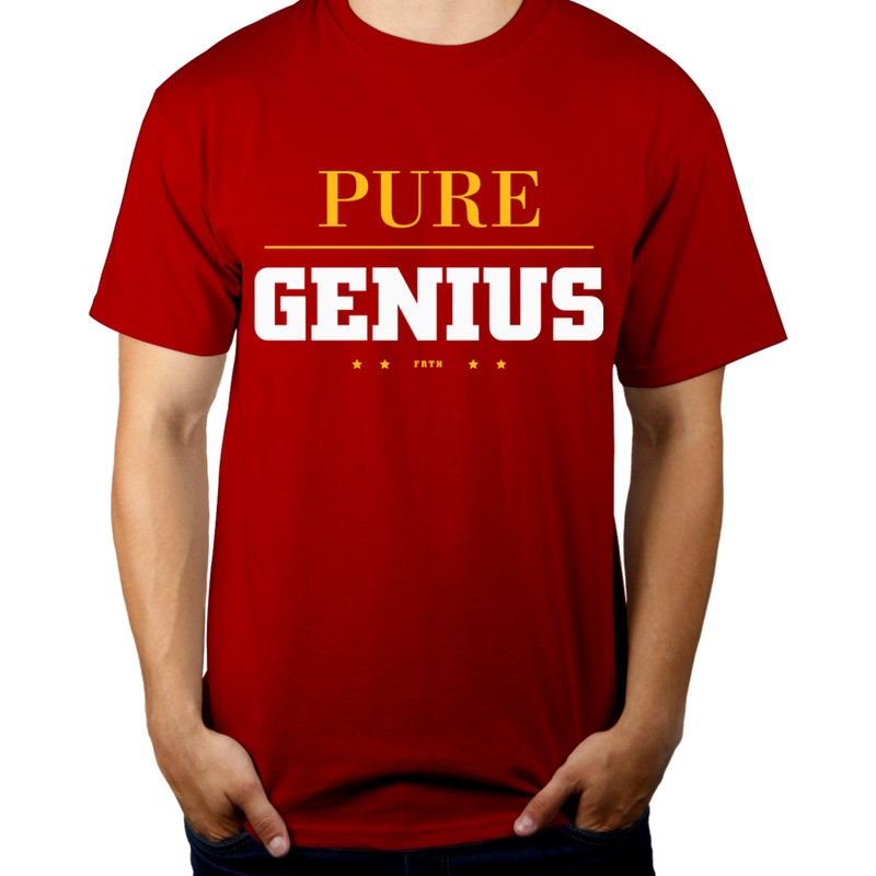 Pure Genius - Męska Koszulka Czerwona