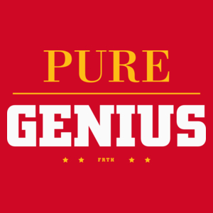 Pure Genius - Męska Koszulka Czerwona