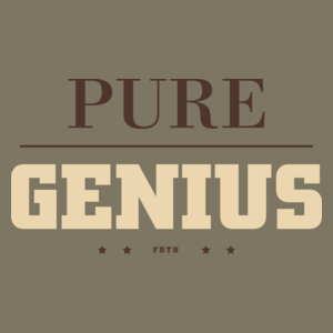 Pure Genius - Męska Koszulka Khaki