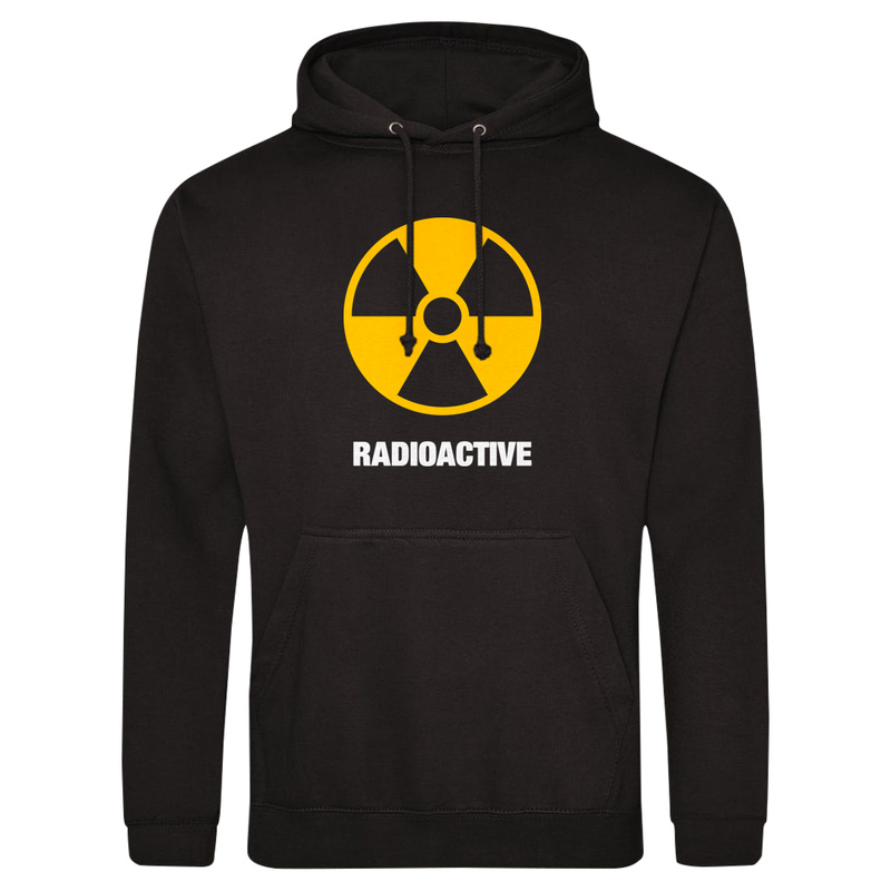 Radioactive - Męska Bluza z kapturem Czarna