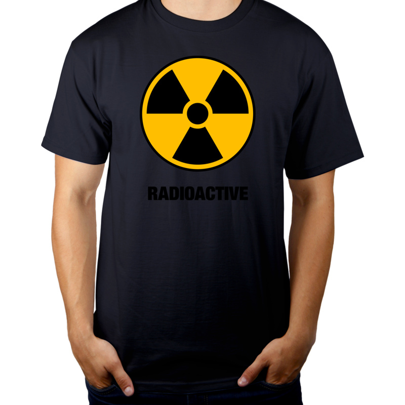 Radioactive - Męska Koszulka Ciemnogranatowa