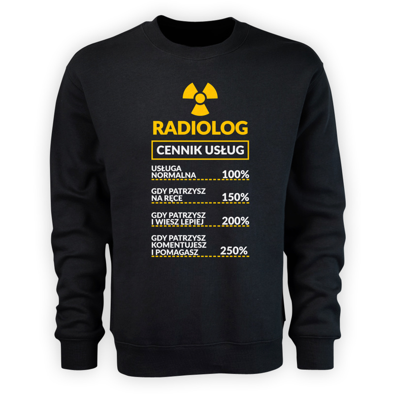 Radiolog - Cennik Usług - Męska Bluza Czarna