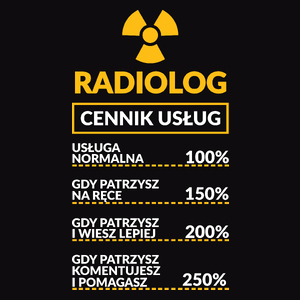 Radiolog - Cennik Usług - Męska Bluza z kapturem Czarna