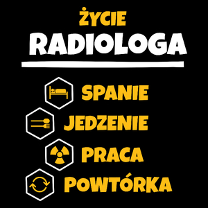 Radiolog - Spanie Jedzenie - Torba Na Zakupy Czarna