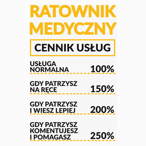 Ratownik Medyczny - Cennik Usług - Poduszka Biała