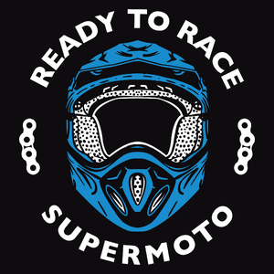 Ready To Race Supermoto - Męska Bluza z kapturem Czarna