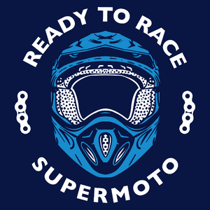 Ready To Race Supermoto - Męska Koszulka Ciemnogranatowa