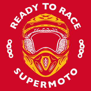 Ready To Race Supermoto - Męska Koszulka Czerwona
