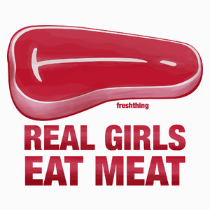 Real Girls Eat Meat - Poduszka Biała