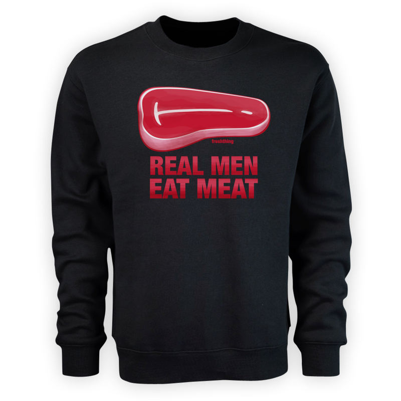 Real Man Eat Meat - Męska Bluza Czarna