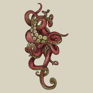 Red Octopus - Torba Na Zakupy Natural