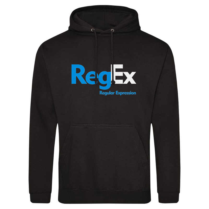 RegEx Regular Expression - Męska Bluza z kapturem Czarna