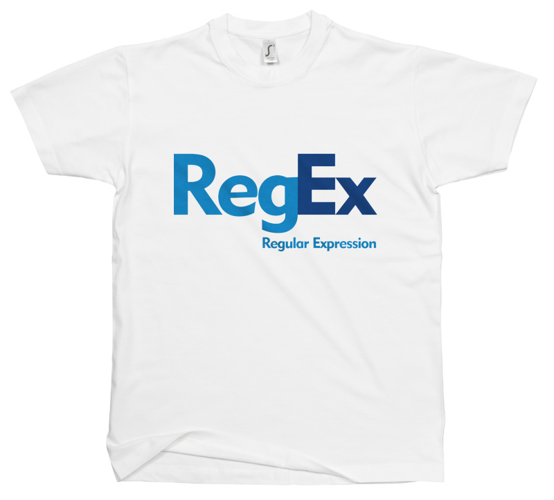RegEx Regular Expression - Męska Koszulka Biała