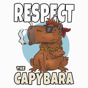 Respect Capybara Kapibara - Poduszka Biała