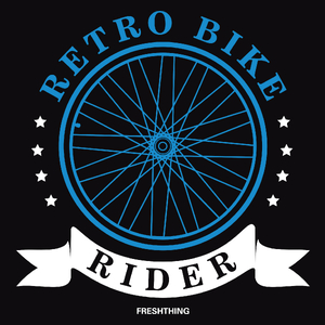 Retro Bike - Męska Bluza z kapturem Czarna