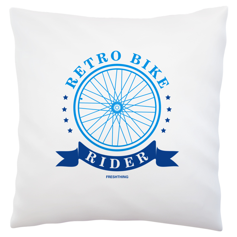 Retro Bike - Poduszka Biała