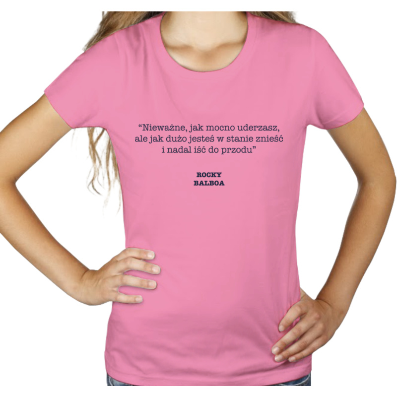 Rocku Balboa - Damska Koszulka Różowa