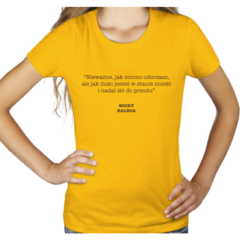 Rocku Balboa - Damska Koszulka Żółta