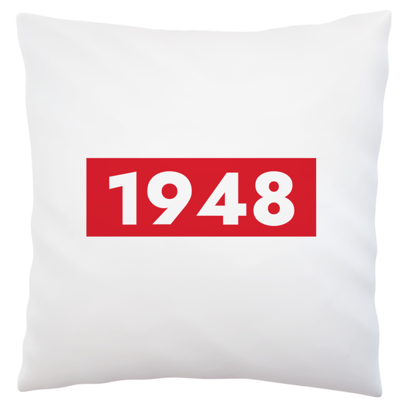 Rok Urodzenia 1948 Urodziny 75-Latek - Poduszka Biała