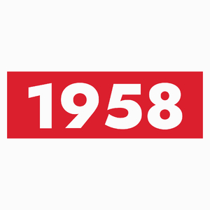 Rok Urodzenia 1958 Urodziny 65-Latek - Poduszka Biała