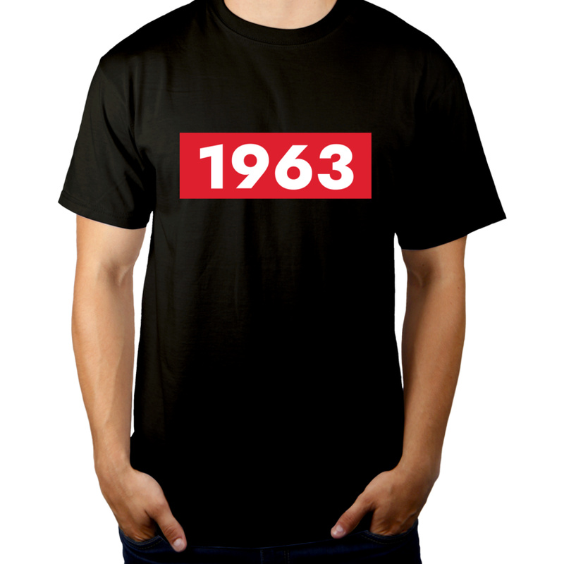 Rok Urodzenia 1963 Urodziny 60-Latek - Męska Koszulka Czarna