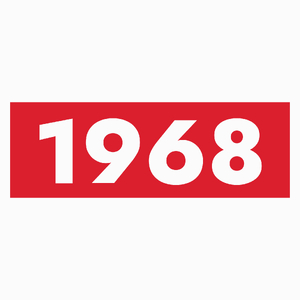 Rok Urodzenia 1968 Urodziny 55-Latek - Poduszka Biała