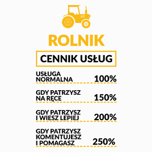 Rolnik - Cennik Usług - Poduszka Biała
