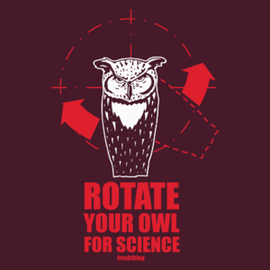 Rotate Your Owl For Science - Męska Koszulka Burgundowa