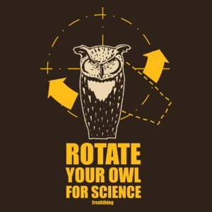 Rotate Your Owl For Science - Męska Koszulka Czekoladowa