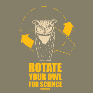Rotate Your Owl For Science - Męska Koszulka Jasno Szara