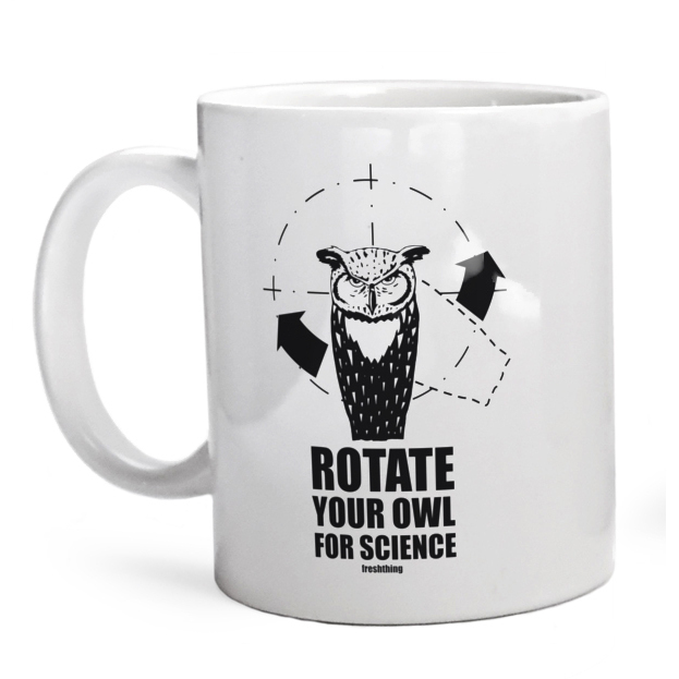 Rotate Your Owl For Science - Kubek Biały