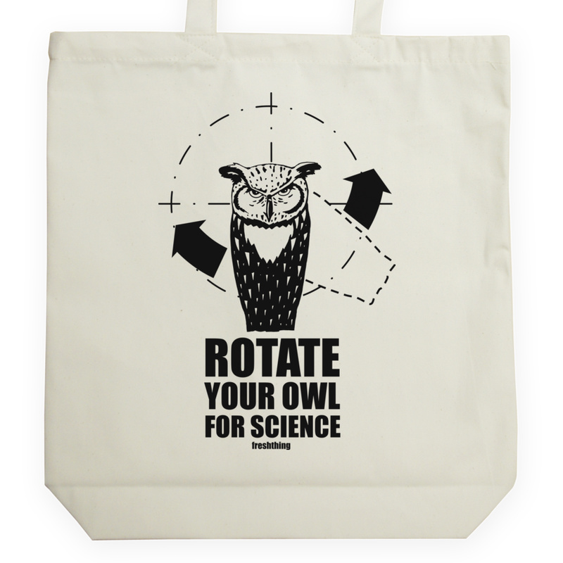 Rotate Your Owl For Science - Torba Na Zakupy Natural