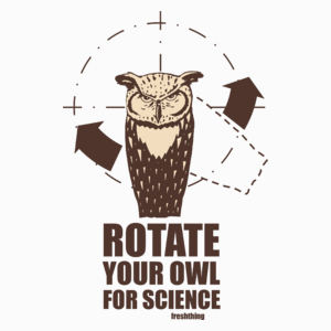 Rotate Your Owl For Science - Poduszka Biała