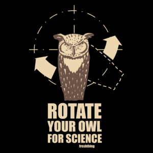 Rotate Your Owl For Science - Torba Na Zakupy Czarna