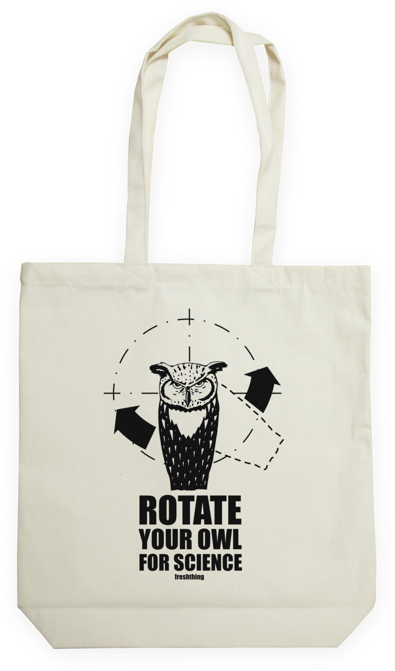 Rotate Your Owl For Science - Torba Na Zakupy Natural
