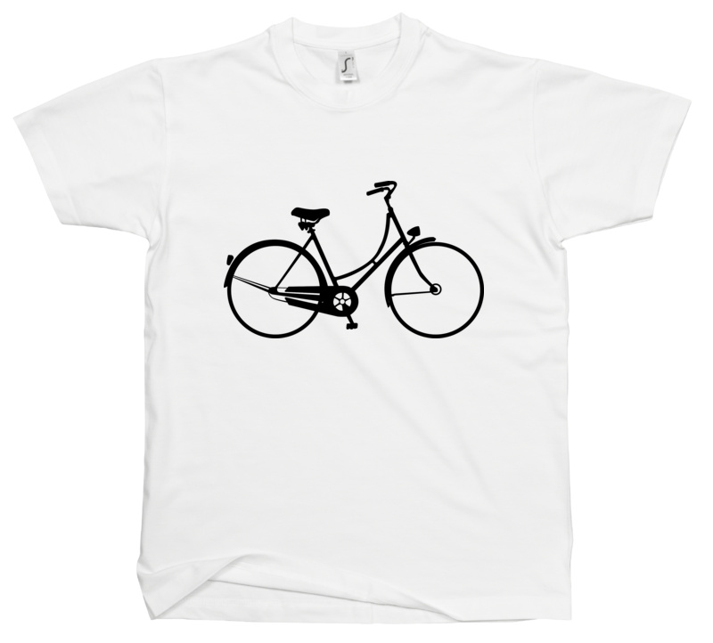Rower Miejski - Męska Koszulka Biała