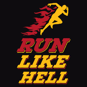 Run Like Hell - Męska Koszulka Czarna