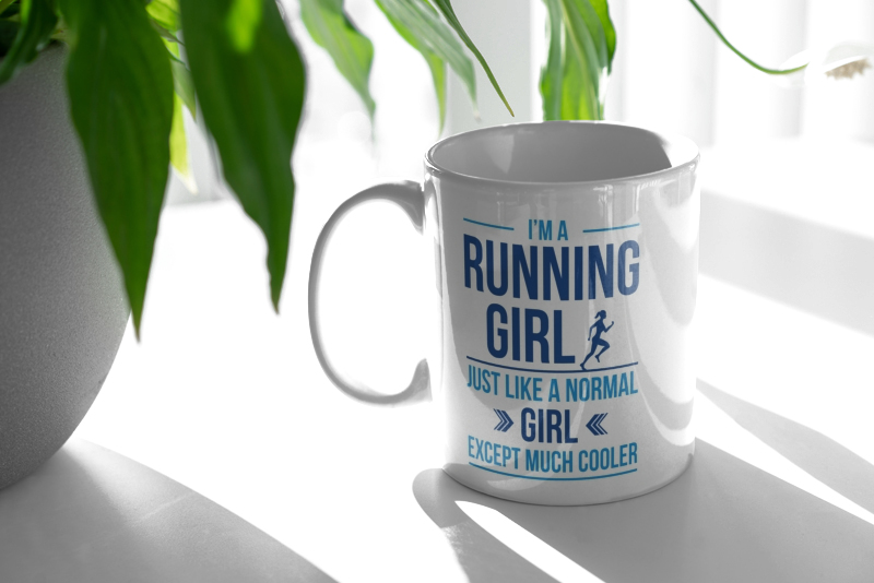 Running Girl - Kubek Biały