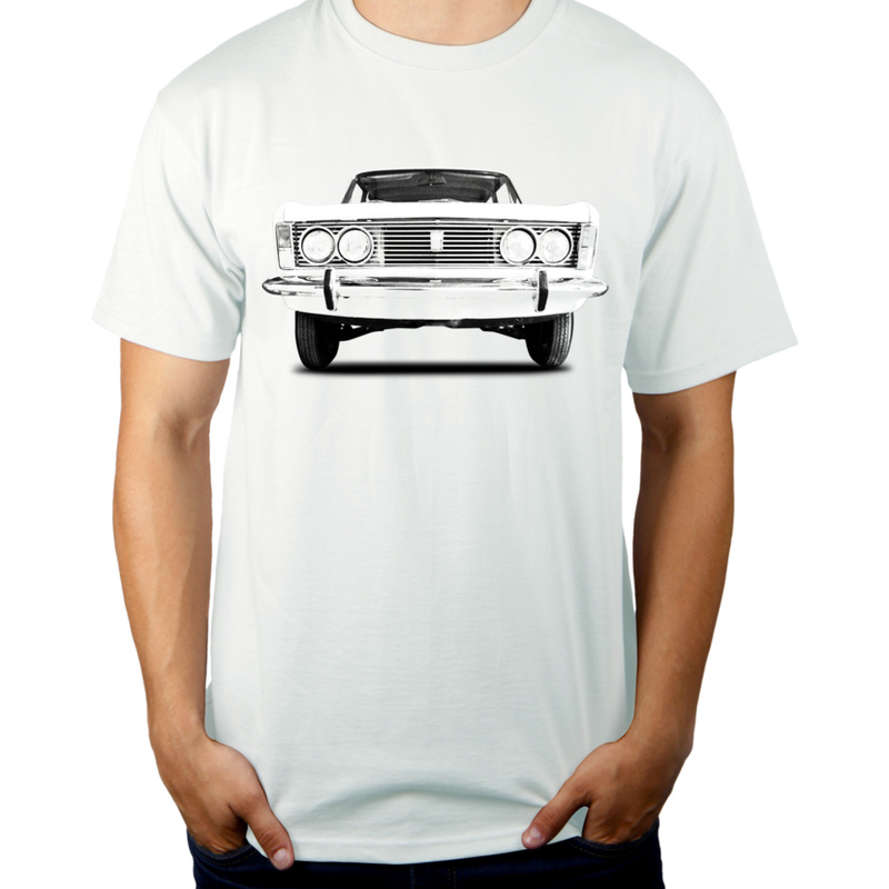 Samochód - Męska Koszulka Biała