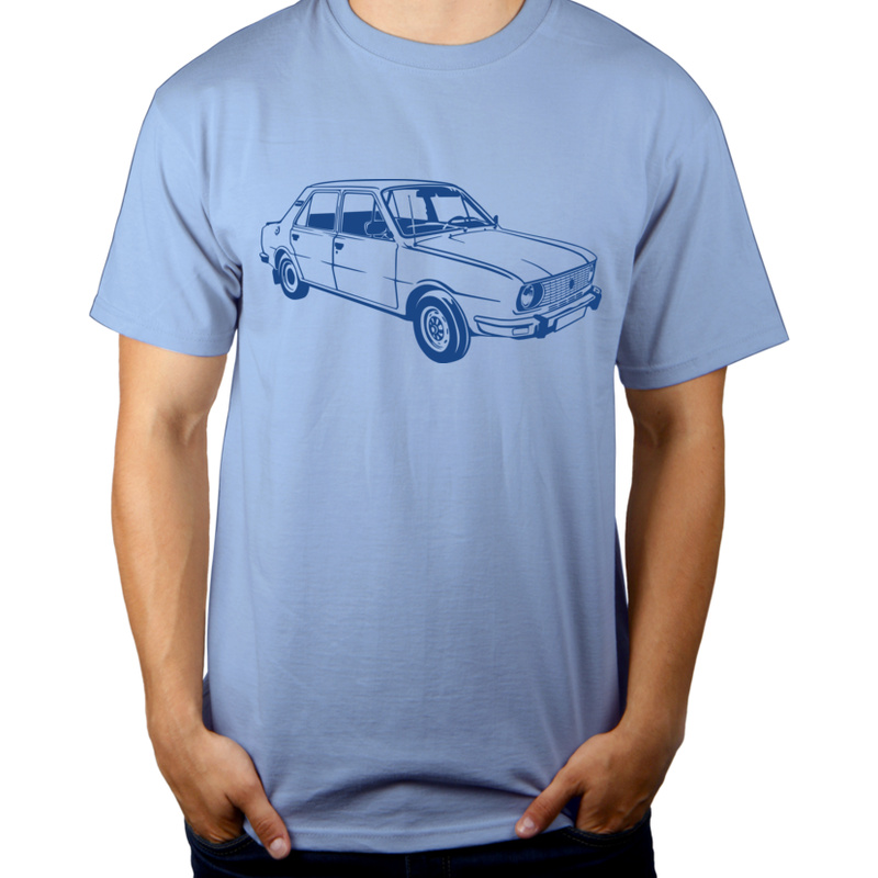 Samochód - Męska Koszulka Błękitna