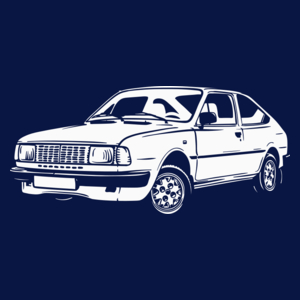 Samochód - Męska Koszulka Ciemnogranatowa