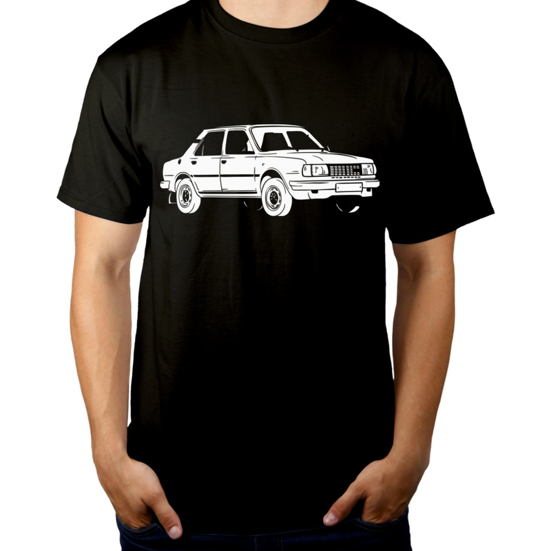 Samochód - Męska Koszulka Czarna