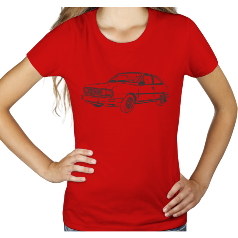 Samochód - Damska Koszulka Czerwona