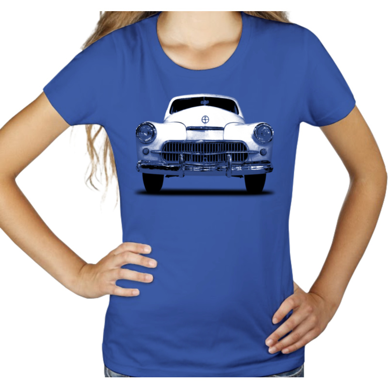 Samochód - Damska Koszulka Niebieska