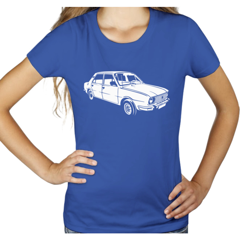 Samochód - Damska Koszulka Niebieska